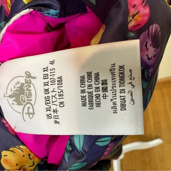 NWOT Disney Parks Alice In Wonderland Flower Reversible Puffer Jacket. - Picture 10 of 16
